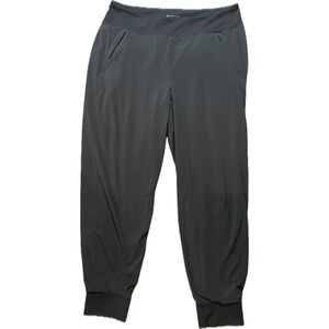 Athleta Gray Track Pants with Elastic Cuffs and Tapered Legs